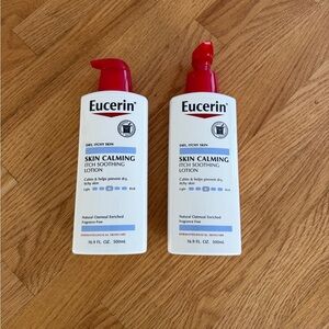Eucerin lotion skin calming itch soothing lotion bundle